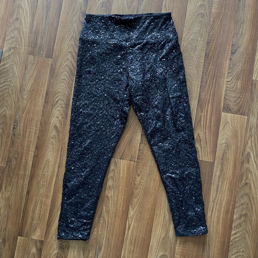 Black Sequin Pants Size Medium